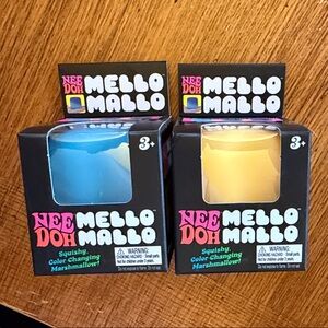 Nee Doh Mello Mallo Squishy Toys - Blue and Yellow